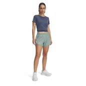 Spodenki damskie - Damskie spodenki do biegania Under Armour UA Fly By 3\'\' Shorts - zielone - miniaturka - grafika 1