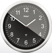 Zegary - Mebus Mebus 19812 radio wall clock black/silver - miniaturka - grafika 1