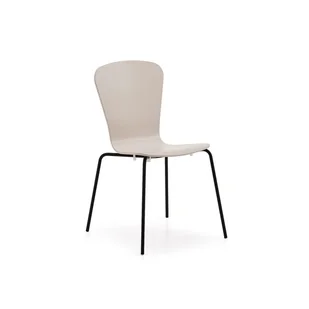 Krzesło MILLA, czarna rama, piaskowy - Krzesła - miniaturka - grafika 1