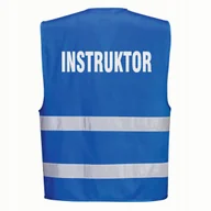 Odzież robocza - Kamizelka PORTWEST Niebieska rozmiar L-XL z nadrukiem INSTRUKTOR - miniaturka - grafika 1