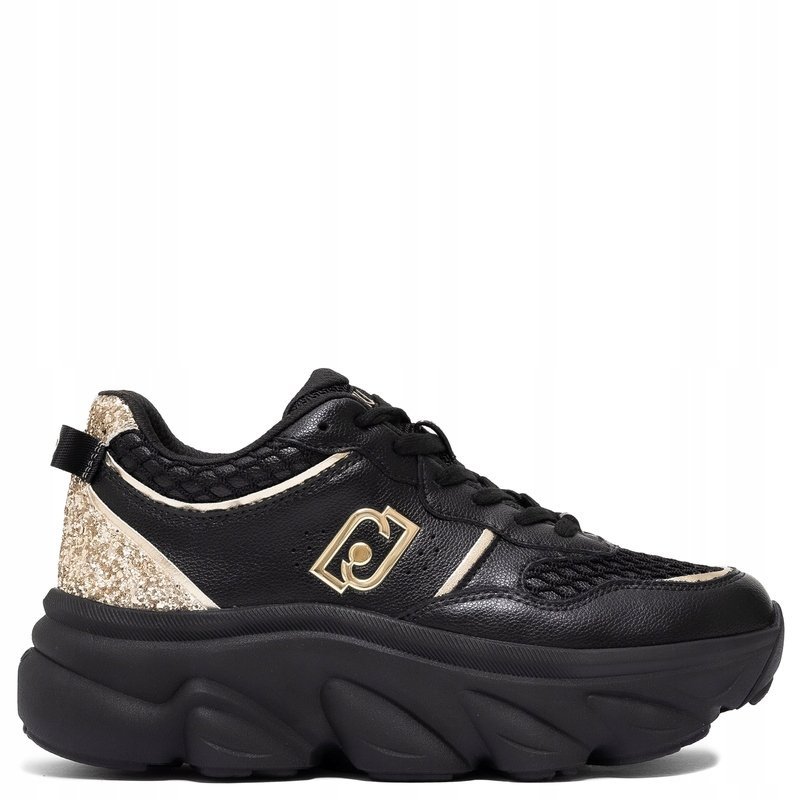 Liu Jo Sneakersy Damskie Black Light Glitter BF5061-PX783-GOLD r.40