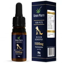 Green Pharm CERTYFIKOWANY Olejek konopny 5% CBD 1500mg Animals 33ml Dla psów i kotów z olejem z łososia - Suplementy i witaminy dla kotów - miniaturka - grafika 1