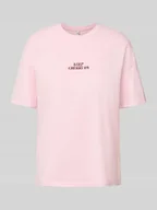 Koszulki i topy damskie - T-shirt o kroju oversized z czystej bawełny model ‘KINNA’ - miniaturka - grafika 1