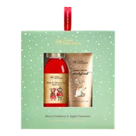 Zestawy kosmetyków damskich - Stara Mydlarnia Zestaw Merry Cranberry & Orange Cinnamon: Żel + krem do rąk - miniaturka - grafika 1