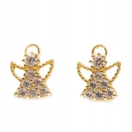 Kolczyki - Złote Kolczyki Aniołek z Cyrkoniami  Pr.585 - miniaturka - grafika 1