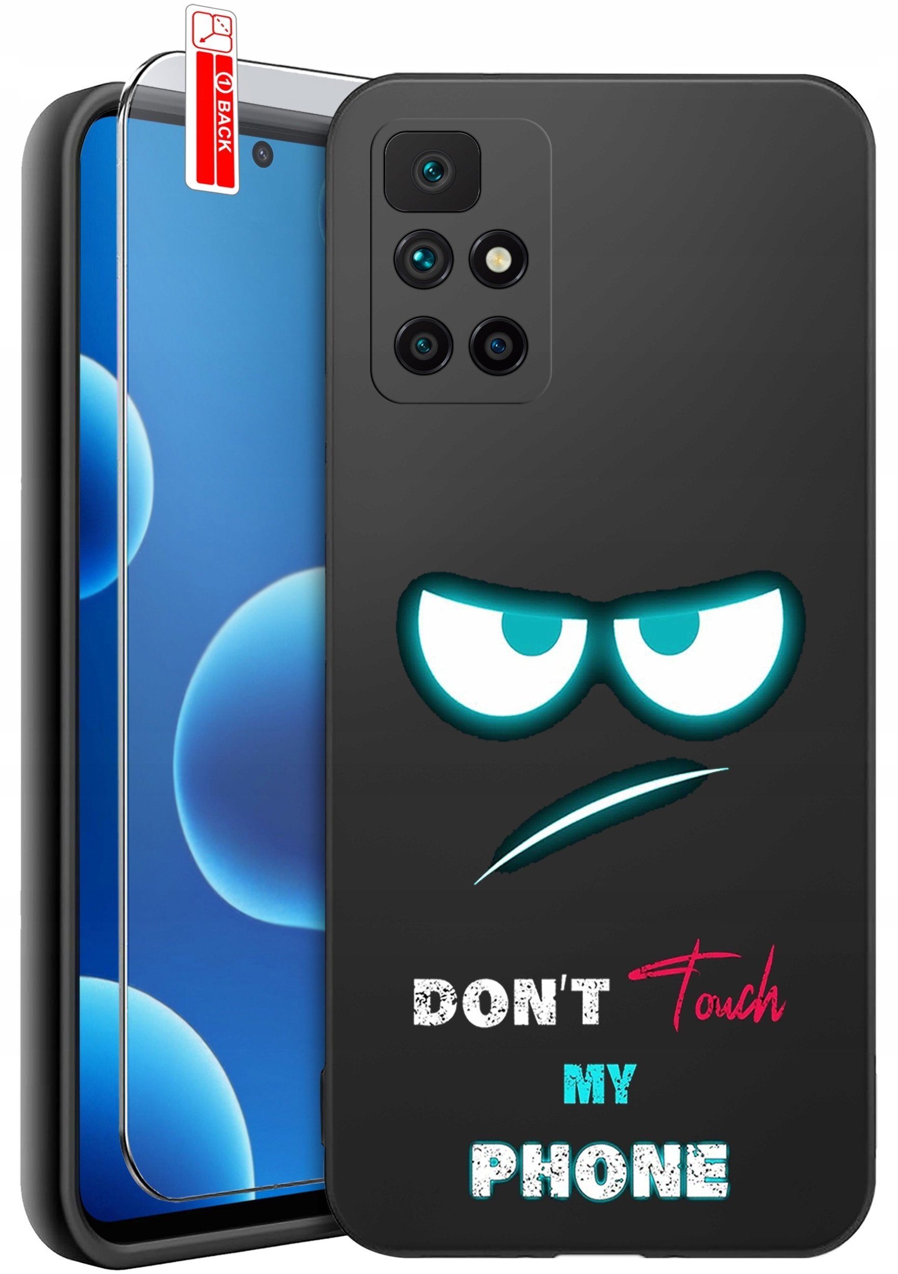 krainaGSM Etui Do Xiaomi Redmi 10 Wzory Silikonowe Matt Case + Szkło 9H