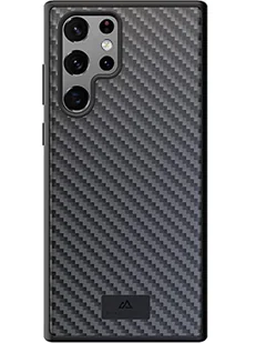 Black Rock - Carbonhülle Protective Case Real Carbon etui pasujące do Samsung Galaxy S22 Ultra 5G I etui na telefon komórkowy, Fiber Cover (czarny) - Etui i futerały do telefonów - miniaturka - grafika 1