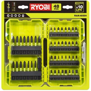 Ryobi Zestaw bitów Ryobi RAK48SDI Torque+ (48 sztuk) 5132003791 - Bity - miniaturka - grafika 1