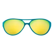 Okulary przeciwsłoneczne - Okulary zielone lustrzane soczewki + etui 36m+ - miniaturka - grafika 1