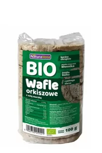WAFLE ORKISZOWE PEŁNOZIARNISTE Z SOLĄ MORSKĄ BIO 100 g - NATURAVENA - Ciastka - miniaturka - grafika 1