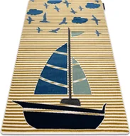 Dywany dla dzieci - Dywan PETIT SAIL łódka, żaglówka złoty żółty 180x270 cm - miniaturka - grafika 1