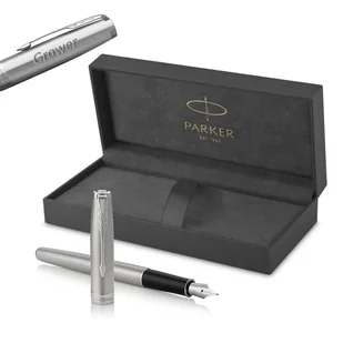 Pióro Wieczne Parker Sonnet Stainless Steel CT (M) z grawerem - Zestawy piśmiennicze - miniaturka - grafika 1