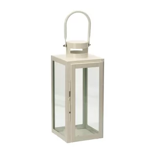 Dekoria Lampion Metalowy Elegance White 40 cm 13x13x40cm 810-313 - Świeczniki - miniaturka - grafika 1