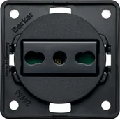 Gniazdka elektryczne - Berker Integro Flow Berker Gniazdo z uziemieniem "Włochy", antracyt - miniaturka - grafika 1