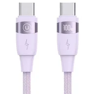 Kable USB - USAMS SJ632USB03 USB-C do USB-C 1,2m Fioletowy - miniaturka - grafika 1