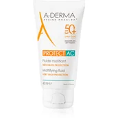 Kremy do twarzy z filtrem - Pierre Fabre A-derma Protect AC fluid matujący z spf 50+ do skóry tłustej i skłonnej do trądziku 40 ml - miniaturka - grafika 1