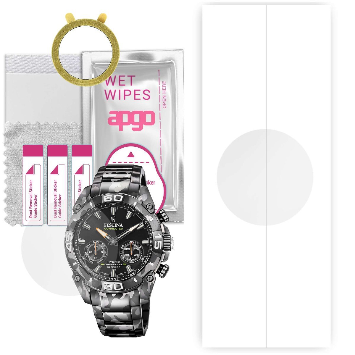 1x Folia hydrożelowa do Festina Connected Hybrid Chrono Bike - apgo Smartwatch Hydrogel Protection Ochrona na ekran smartwatcha