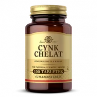 Witaminy i minerały - Solgar Cynk chelat 100 tabletek - miniaturka - grafika 1
