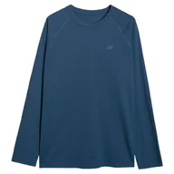 Koszulki sportowe męskie - Koszulka męska 4F Longsleeve M474 Rozmiar: L / Kolor: niebieski - miniaturka - grafika 1