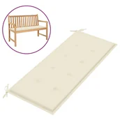 Poduszki na krzesła - vidaXL Poduszka na ławkę ogrodową, kremowa, 120x50x3 cm - miniaturka - grafika 1