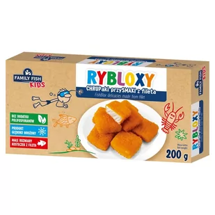 Family Fish Kids Rybloxy Chrupaki przysmaki z fileta 200 g - Ryby świeże i mrożone - miniaturka - grafika 1