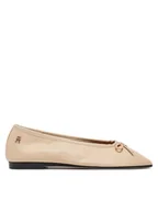 Baleriny - Tommy Hilfiger Baleriny Soft Leather Ballerina Bow FW0FW08355 Różowy - miniaturka - grafika 1