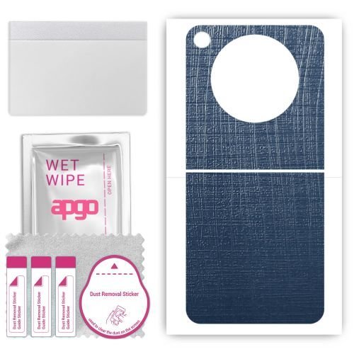 folia naklejka skórka strukturalna na TYŁ do ZTE Nubia Flip - Tkanina Granatowa - apgo SKINS