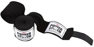 Bandaż na nadgarstek Power System  Boxing Wraps Czarny - Pozostały sprzęt i akcesoria do ćwiczeń - miniaturka - grafika 1
