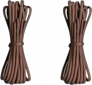 WOSKOWANE Sznurówki BRĄZOWE Sznurowadła 160 cm ŚREDNIE Okrągłe 3,5mm G15-91 - Akcesoria obuwnicze - miniaturka - grafika 1