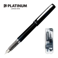 Pióra wieczne - Platinum Pióro wieczne Prefounte Graphite Blue F w plastikowym opakowaniu na blistrze granatowe PLA-PPF800-55F - miniaturka - grafika 1