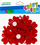 Zabawki kreatywne - Craft with Fun Ozdoba filcowa samoprzylepna biedronka 12 szt. - miniaturka - grafika 1