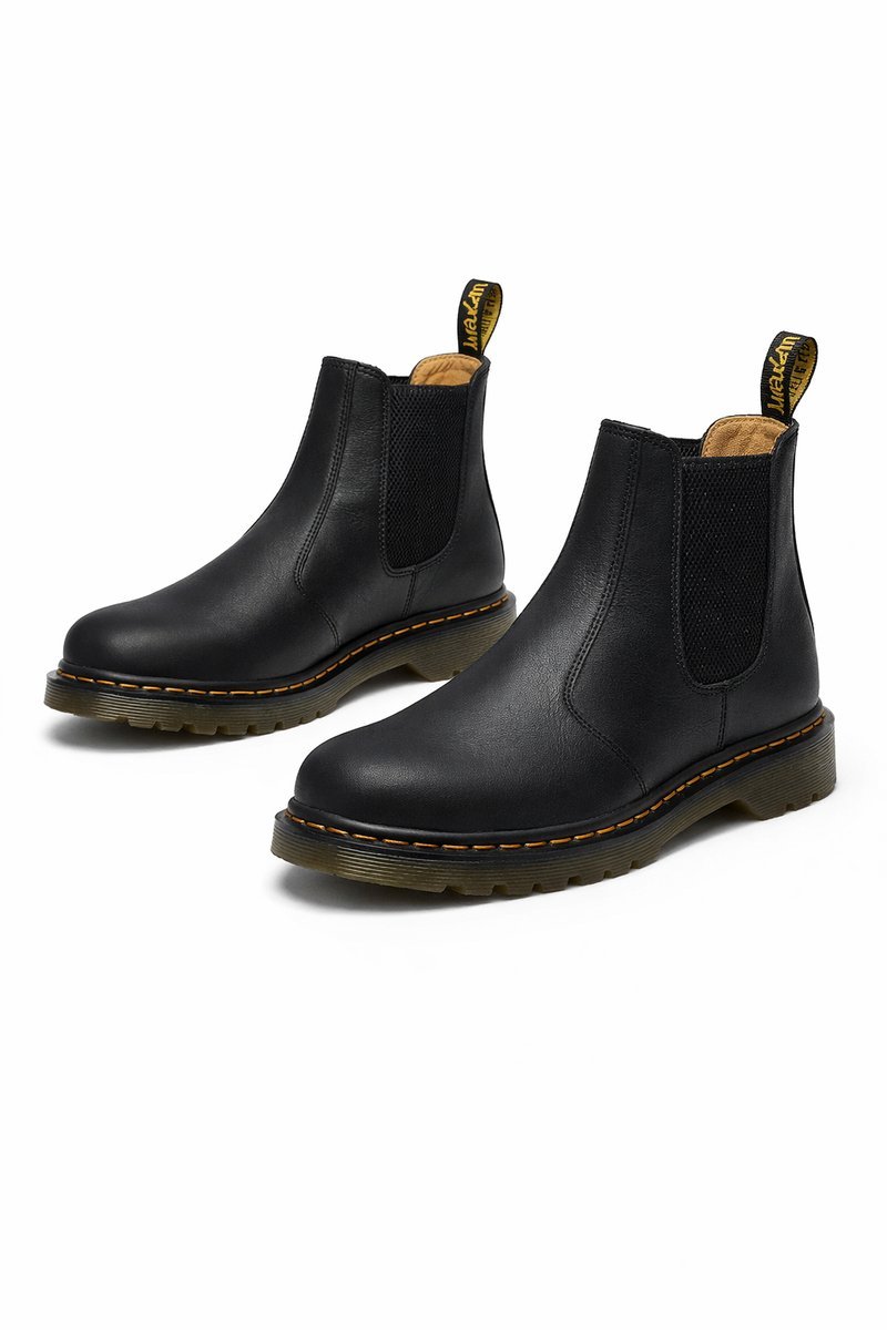 DR MARTENS CZARNE BOTKI Z KOŻUSZKIEM SKÓRZANE 41 I4A