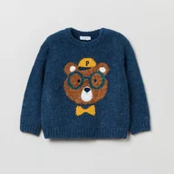 Bluzy dla chłopców - Bluza bez kaptura dziecięca OVS 1895314 92 cm Niebieska (8052147288164) - miniaturka - grafika 1