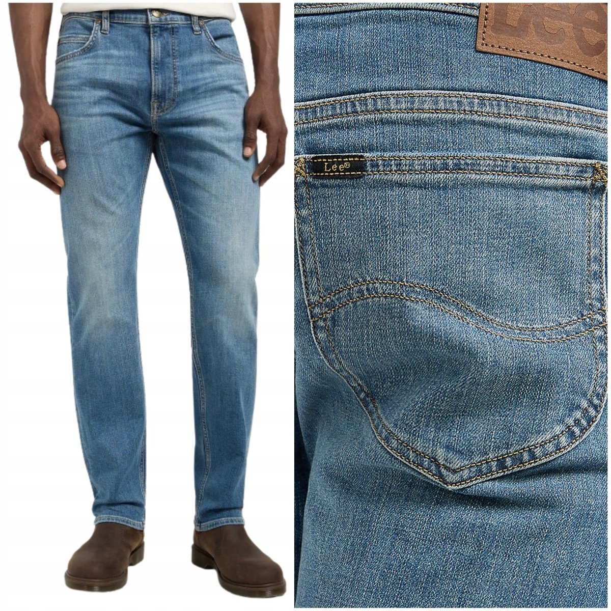 Lee Rider slim straight Wesley lekko dopasowane spodnie jeansowe W34 L34
