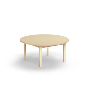 Stół DECIBEL, Ø1200x530 mm, HPL redukujący hałas, brzoza - Stoły i stoliki do biura - miniaturka - grafika 1