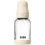 Butelki dla niemowląt - BIBS Baby Glass Bottle Round Latex butelka antykolkowa Ivory 120 ml - miniaturka - grafika 1