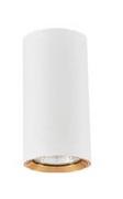 Lampy pozostałe - Light Prestige Manacor oczko białe z złotym ringiem 9 cm LP-232/1D 90 WH/GD - miniaturka - grafika 1