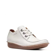 Półbuty damskie - Clarks Funny Dream [White Leather] - Rozmiar 37 - miniaturka - grafika 1
