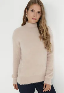 Jasnobeżowy Sweter Wełniany Lellimphei - Swetry damskie - miniaturka - grafika 1