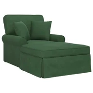 Szezlongi - vidaXL Chaise Lounge z Fartuszkiem Zielony dżungli 91 x 157 x 91 cm - miniaturka - grafika 1