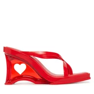 Klapki i japonki damskie - Japonki Melissa Melissa Glass Heel Ad 35801 Czerwony - miniaturka - grafika 1