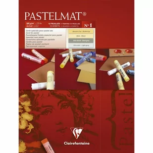 Clairefontaine 96016 °C blok rysunkowy pastelmat, 360 G, 12 arkuszy Ciemnoszary/jasnoszary 96016C - Podobrazia, bloki, papiery - miniaturka - grafika 1