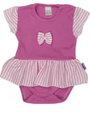 Body dla niemowląt - BODY SUKIENKA KRÓTKI RĘKAW BODOSUKIENKA Niemowlęce body bawełniane Rozm 56 - miniaturka - grafika 1