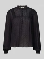 Bluzki damskie - Bluzka z długim rękawem o kroju relaxed fit z czystej wiskozy model ‘PELIA LIFE’ - miniaturka - grafika 1