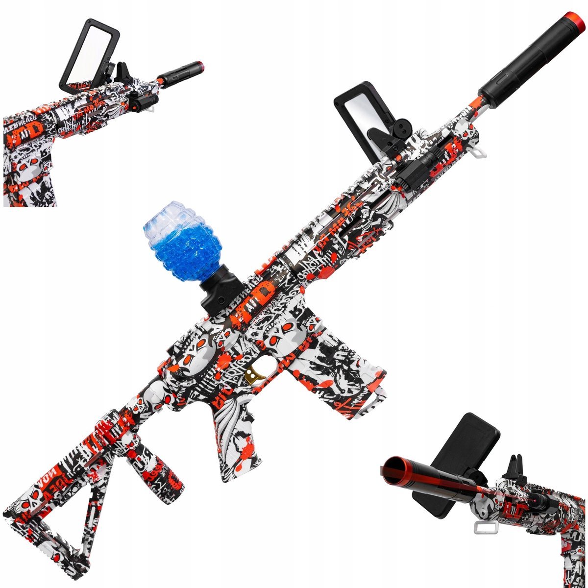 Karabin Szturmowy Pistolet Na Kulki Żelowe Duży 83Cm Z Lusterkiem Unikatowy