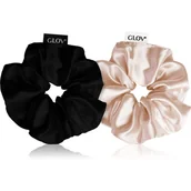 Ozdoby do włosów - GLOV Satin Scrunchies S gumki do włosów Sparkling Wine/Black 2 szt. - miniaturka - grafika 1