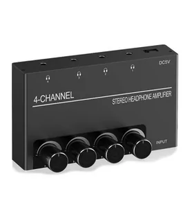 4 Kanałowy Wzmacniacz Słuchawkowy 3,5mm amplifier - Wzmacniacze słuchawkowe - miniaturka - grafika 1