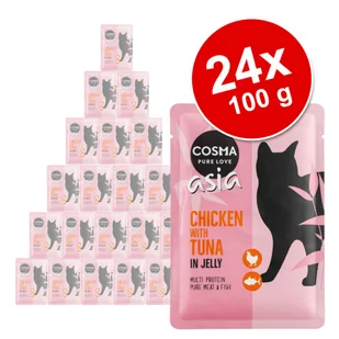 Cosma Megapakiet Asia w galarecie, 24 x 100 g - Kurczak z tuńczykiem - Mokra karma dla kotów - miniaturka - grafika 3