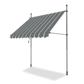 Markizy - Markiza balkonowa EASY Grey/White 300x130cm - Focus Garden - miniaturka - grafika 1