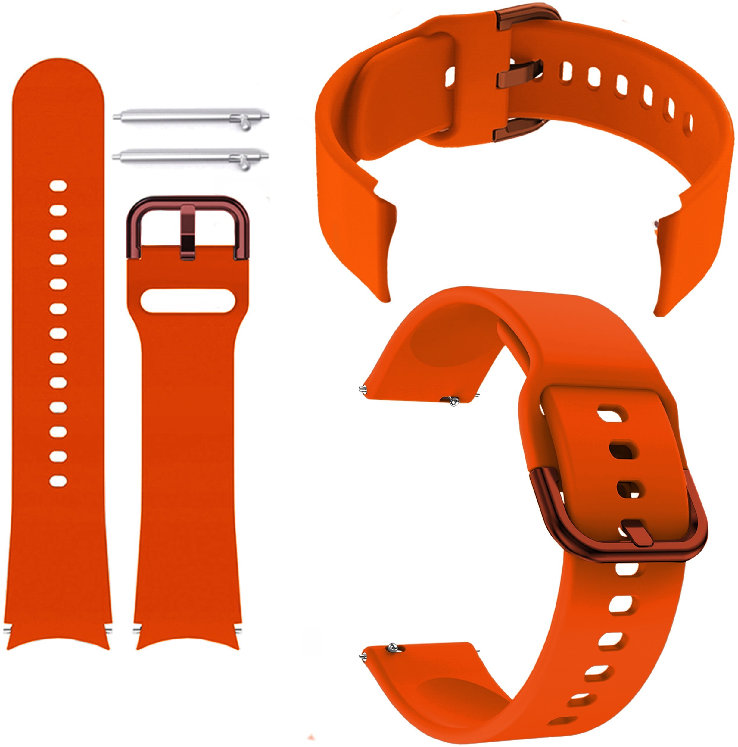 ChronSmarta Pasek ChronSmarta do smartwatch'a Amazfit GTS 2 2e 3 4 Mini BIP 3 U Pro Lite S GTR 42 mm Pomarańczowy
